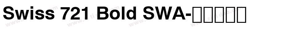 Swiss 721 Bold SWA字体转换